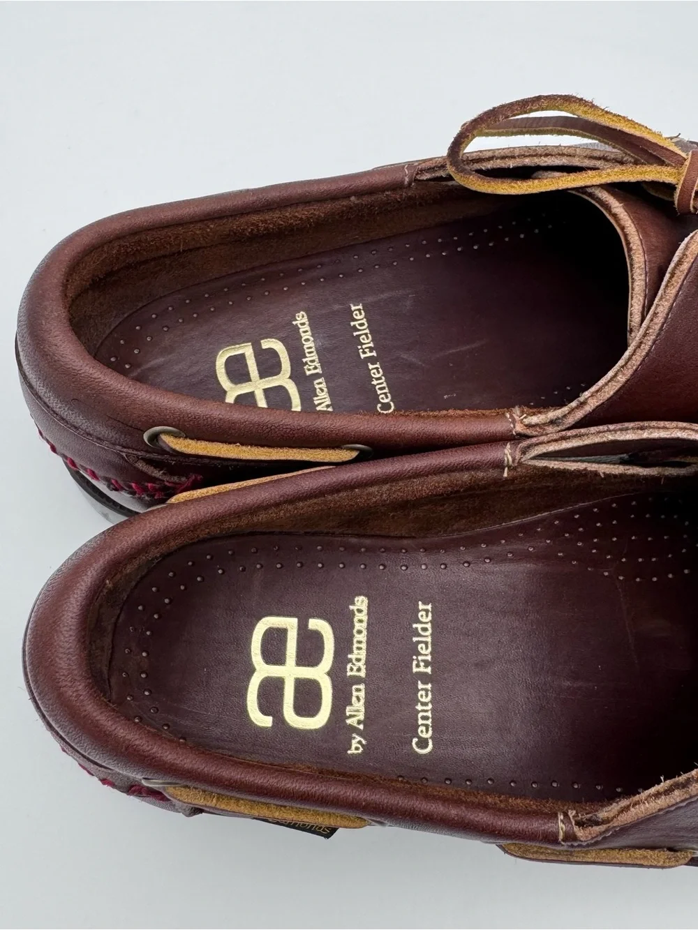 Allen Edmonds Center Fielder Brown Leather Moccasin Boat Shoes Men's Size 11 D